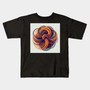 Psychedelic looking abstract illustration of geometric swirls Kids T-Shirt